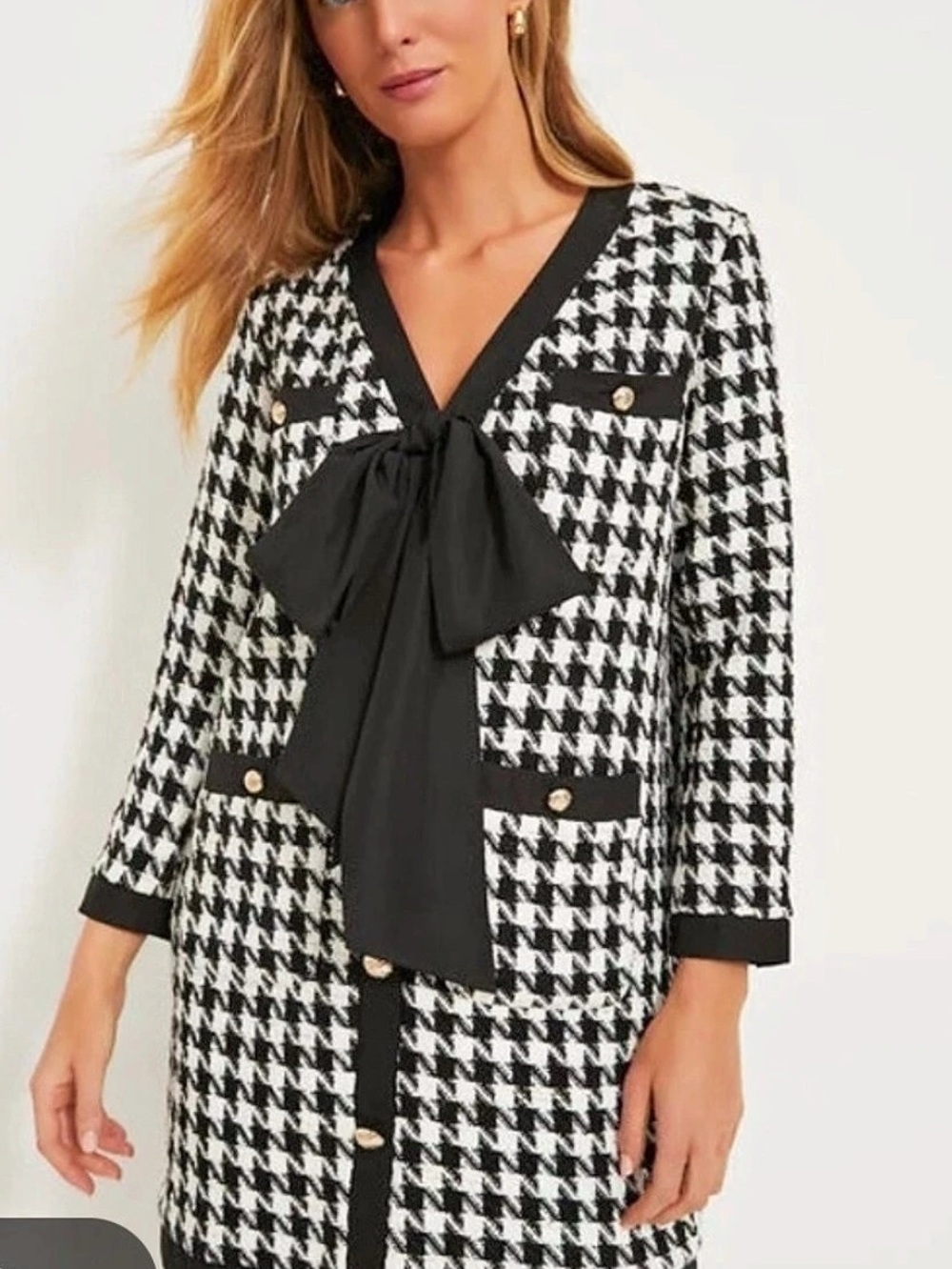 Tuckernuck NWT Houndstooth Bow Dress